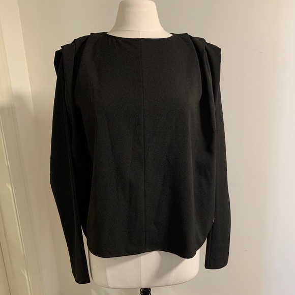Black Pleated Blouse - Picture 1 of 6